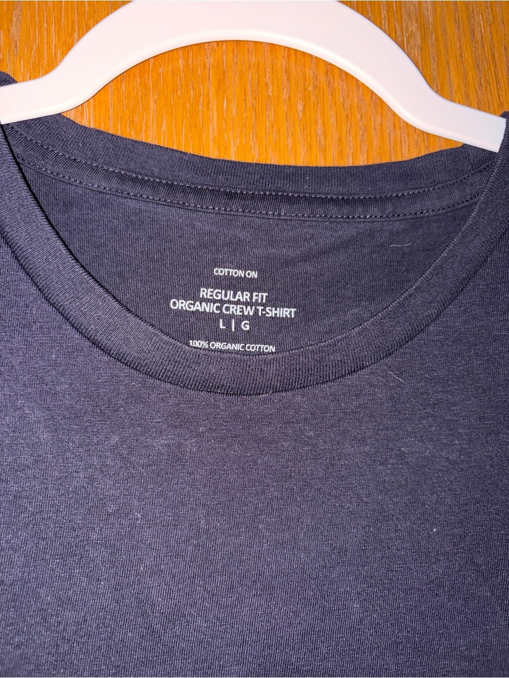 Cotton On Men’s Regular Fit Organic Crew T-Shirt - Charcoal Gray